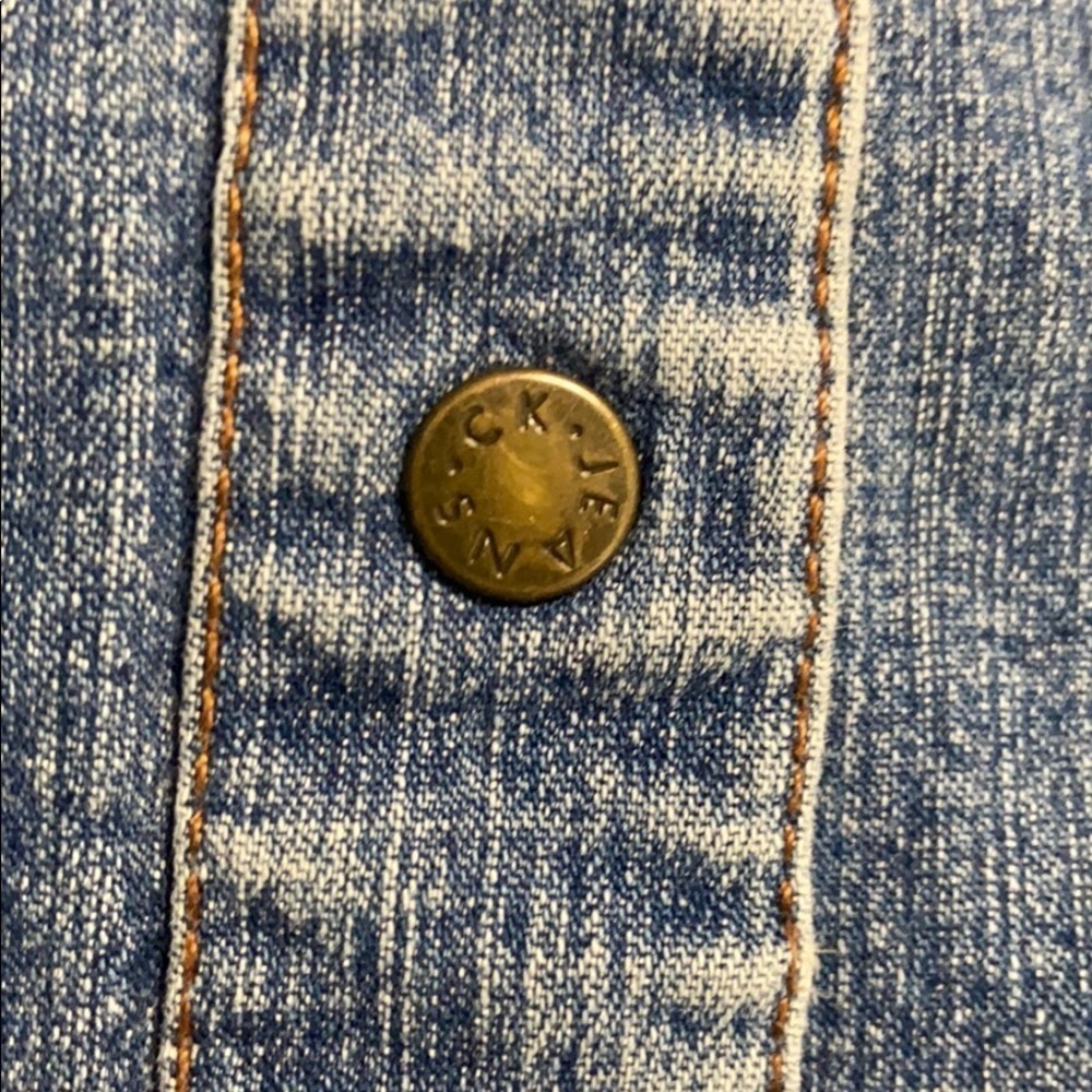 Calvin Klein (CK) Denim Shirt Women's' S/P Snap - Picture 5 of 9